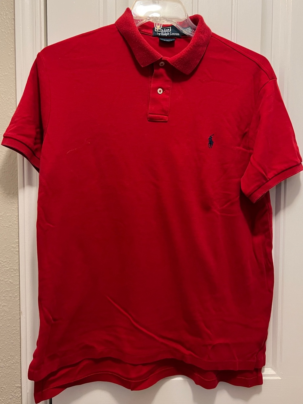 Ralph Lauren Red Short-Sleeve Polo with Navy Pony